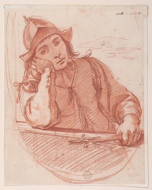 Soldier Resting his Head on his Elbow, by Giuseppe Maria Crespi