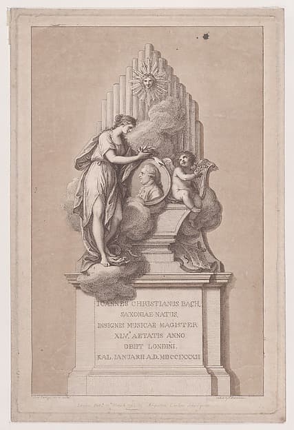 Monument to Johann Christian Bach, by Francesco Bartolozzi