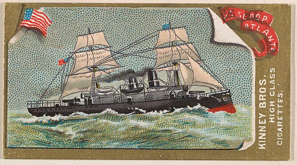 U.S. Sloop Atlanta, from the Naval Vessels of the World series (N226) issued by Kinney Bros., by Kinney Brothers Tobacco Company