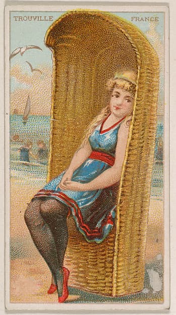 Trouville, France, from the Surf Beauties series (N232), issued by Kinney Bros., by Kinney Brothers Tobacco Company