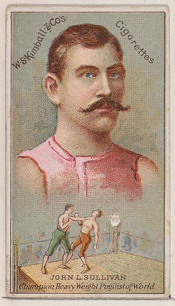 John L. Sullivan, Champion Heavy Weight Pugilist of the World, from the Champions of Games and Sports series (N184, Type 1) issued by W.S. Kimball & Co., by W.S. Kimball & Co.