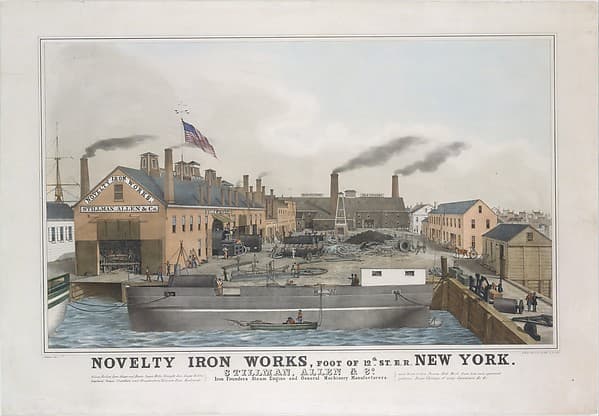 Novelty Iron works, Foot of 12th St. E.R. New York. Stillman, Allen & Co., Iron Founders, Steam Engine and General Machinery Manufacturers, by John Penniman