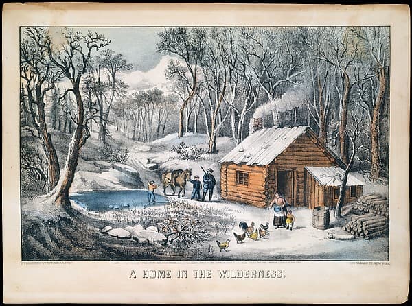 A Home in the Wilderness, by Currier & Ives