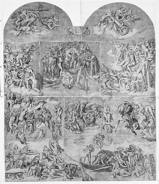 Resurrection of the Dead (lower left section of the Last Judgment), by Niccolò della Casa