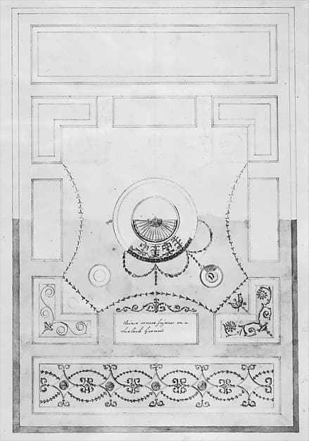 Design for a Dining-room Ceiling at Kelmarsh Hall, Northamptonshire, by James Wyatt
