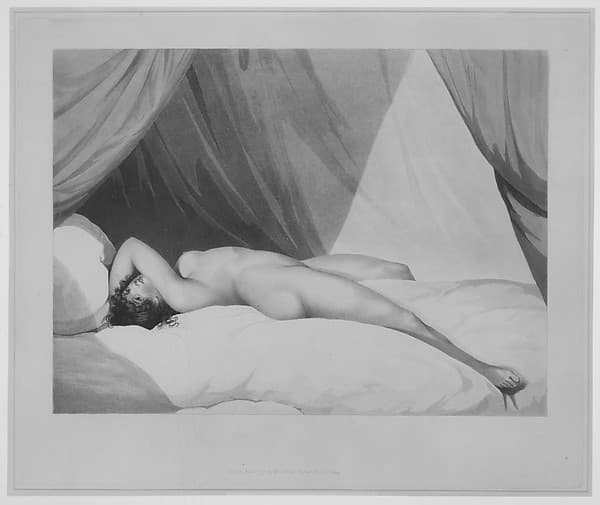 Nude Reclining on Curtained Bed [Emma Hamilton (?)], by Adam Buck