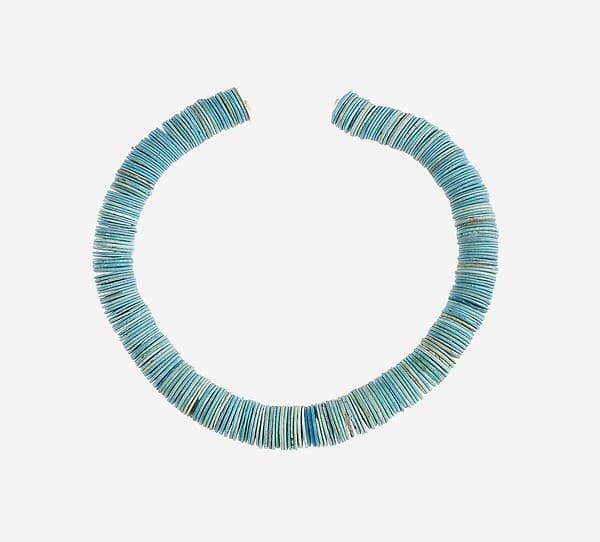 String of Large Flat Disk Beads
