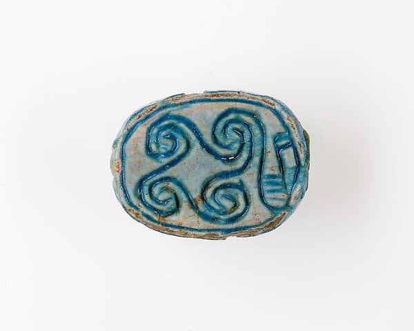 Scarab Decorated with Scrolls