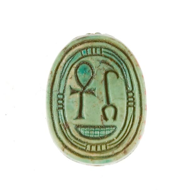 Scarab Inscribed with a Hieroglyphic Motif