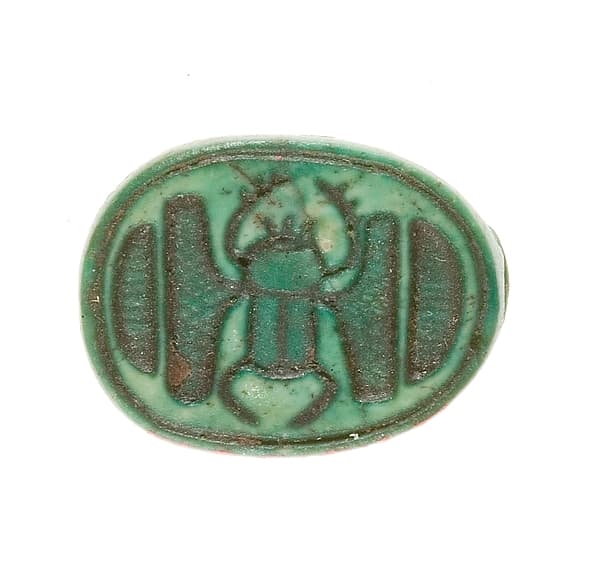 Scarab Inscribed with a Hieroglyphic Motif