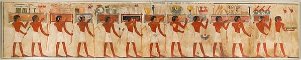 Offering Bearers in a Funerary Procession, Tomb of Rekhmire, by Charles K. Wilkinson
