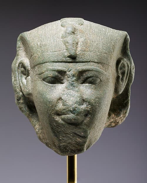 Head of a sphinx, possibly of Amenemhat I