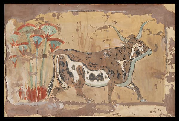 Bull in a Papyrus Swamp, Palace of Amenhotep III, by William J. Palmer-Jones