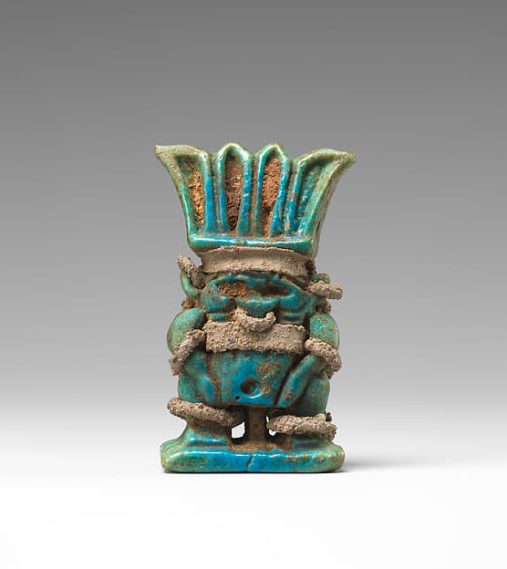 Amulet with twinned Bes-images