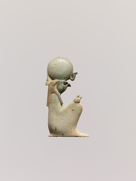 Inlay depicting the squatting god Re