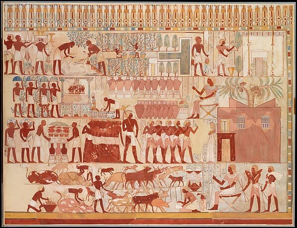 Nebamun Supervising Estate Activities, Tomb of Nebamun, by Charles K. Wilkinson