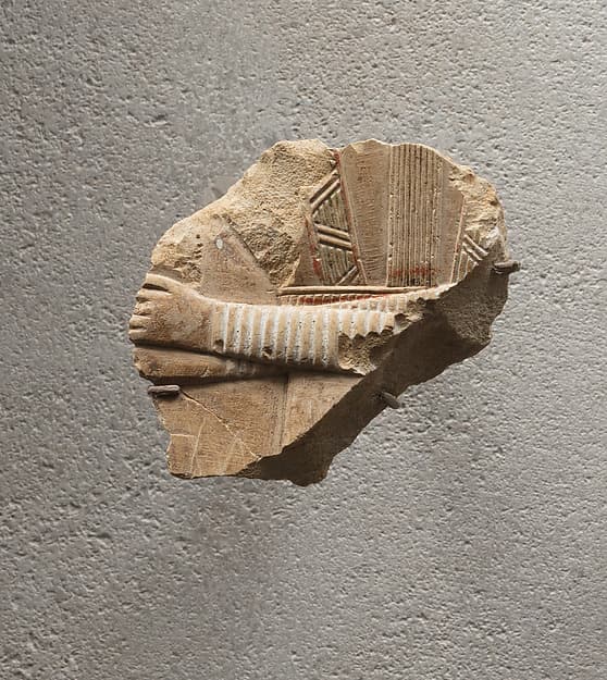 Relief of part of a richly adorned female figure - see 26.3.353-3