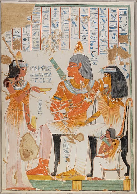 Nebamun Receiving Wine, by Nina de Garis Davies