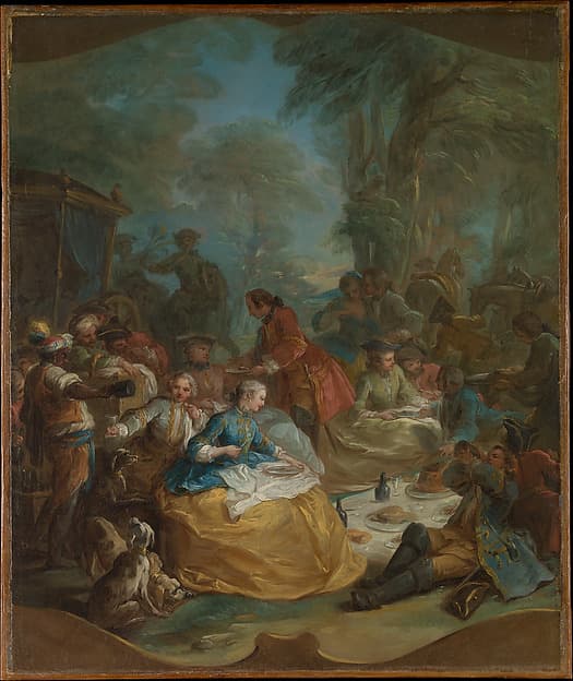Halt of the Hunt, by Carle (Charles André) Vanloo