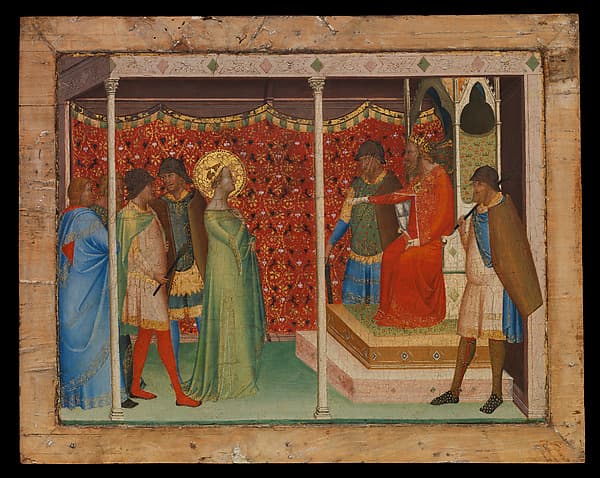 Saint Reparata before the Emperor Decius, by Bernardo Daddi
