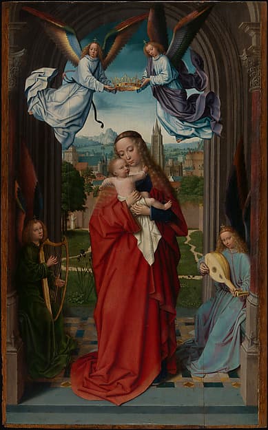 Virgin and Child with Four Angels, by Gerard David