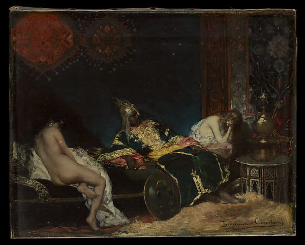 Scene in a Harem (Un Envoi de Serbie), by Benjamin-Constant (Jean-Joseph-Benjamin Constant)