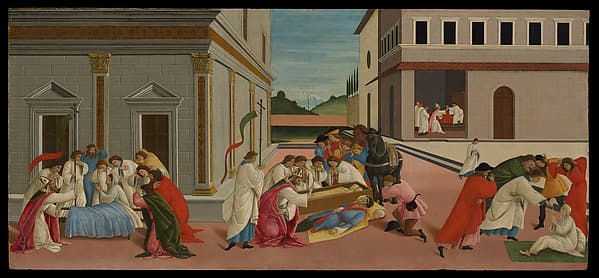Three Miracles of Saint Zenobius, by Botticelli (Alessandro di Mariano Filipepi)