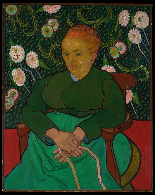 La Berceuse (Woman Rocking a Cradle; Augustine-Alix Pellicot Roulin, 1851–1930), by Vincent van Gogh