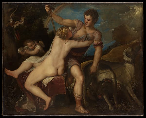 Venus and Adonis, by Titian (Tiziano Vecellio)
