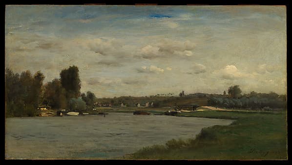 Landscape on a River, by Charles-François Daubigny