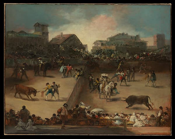 Bullfight in a Divided Ring, by Goya (Francisco de Goya y Lucientes)