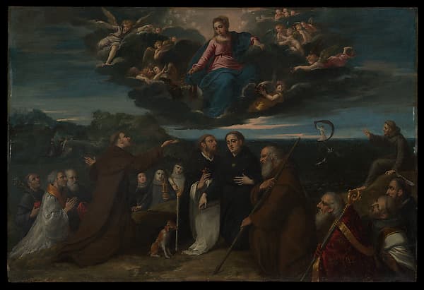 The Virgin Adored by Saints, by Scarsellino (Ippolito Scarsella)