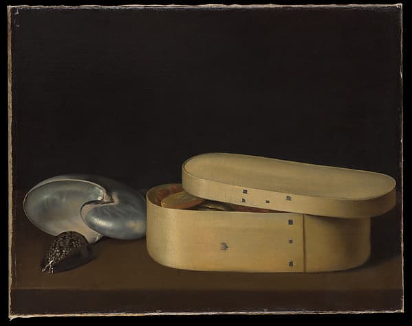 Still Life with Shells and a Chip-Wood Box, by Sebastian Stoskopff