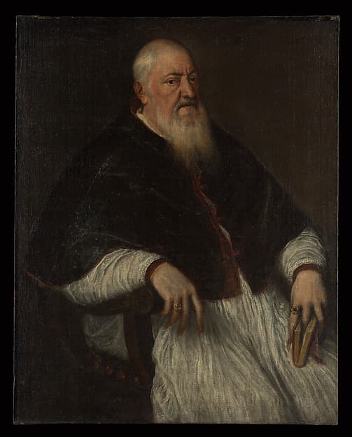 Filippo Archinto (born about 1500, died 1558), Archbishop of Milan, by Titian (Tiziano Vecellio)