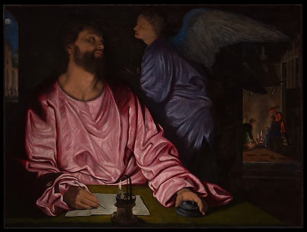 Saint Matthew and the Angel, by Giovanni Gerolamo Savoldo