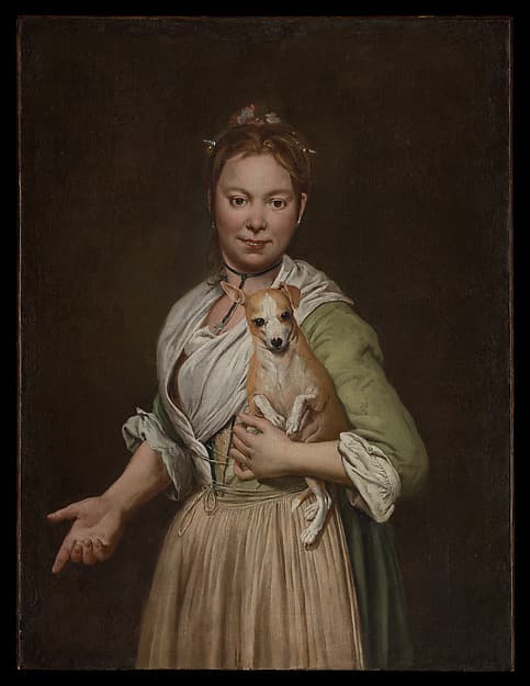 A Woman with a Dog, by Giacomo Ceruti