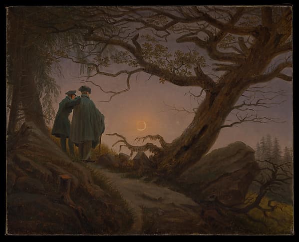 Two Men Contemplating the Moon, by Caspar David Friedrich
