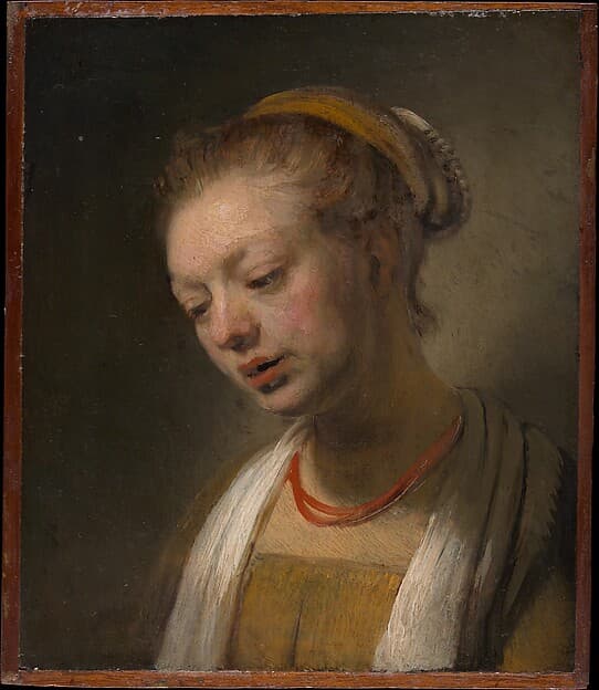 Young Woman with a Red Necklace, by Rembrandt