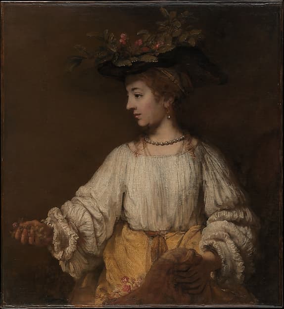 Flora, by Rembrandt (Rembrandt van Rijn)