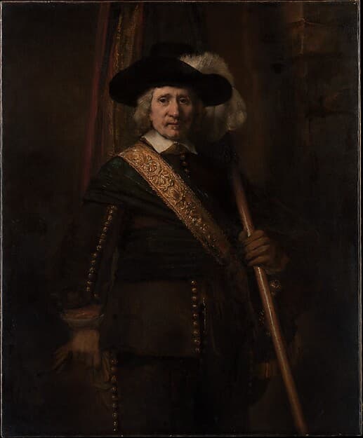 The Standard Bearer (probably Floris Soop, 1604–1657), by Rembrandt (Rembrandt van Rijn)