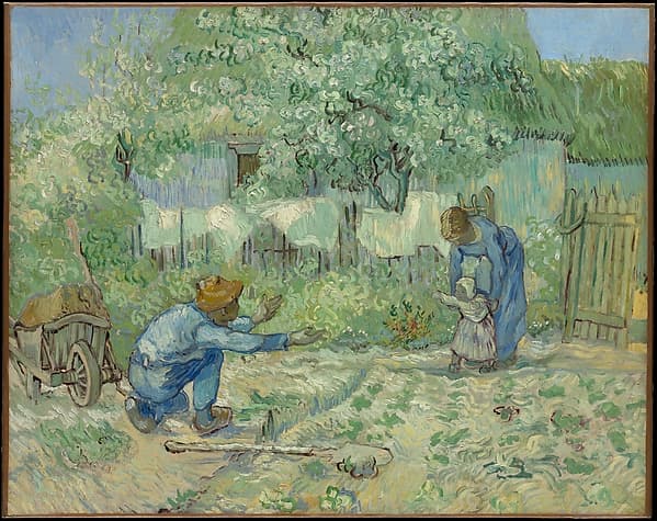 First Steps, after Millet, by Vincent van Gogh