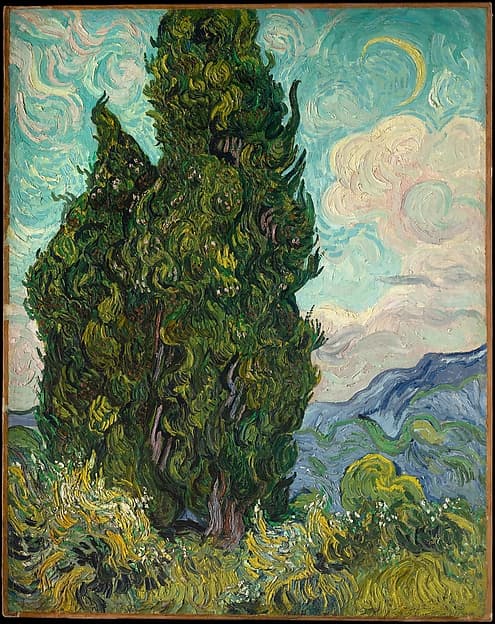 Cypresses, by Vincent van Gogh
