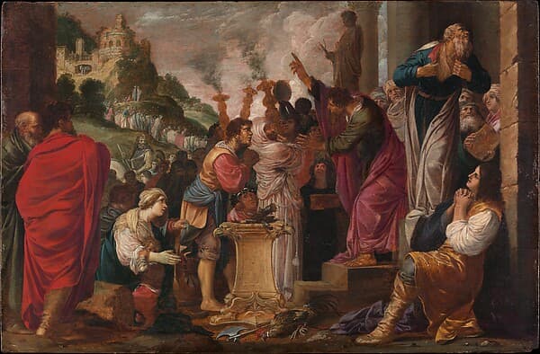 Paul and Barnabas at Lystra, by Jacob Pynas