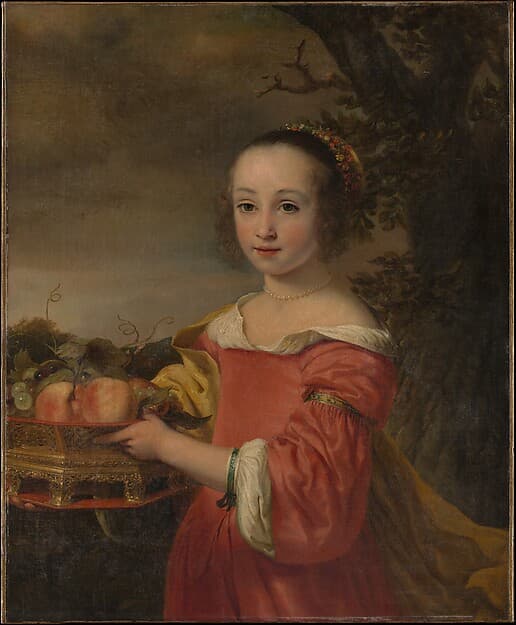 Petronella Elias (1648–1667) with a Basket of Fruit, by Ferdinand Bol