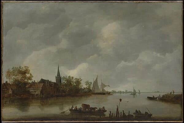 River View with a Village Church, by Jan van Goyen