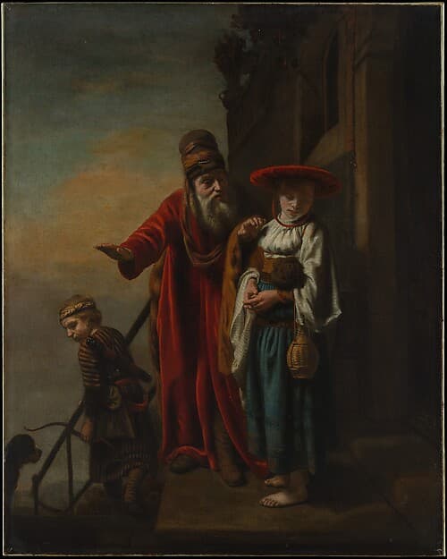 Abraham Dismissing Hagar and Ishmael, by Nicolaes Maes