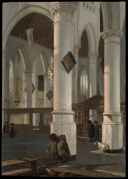 Interior of the Oude Kerk, Delft, by Emanuel de Witte