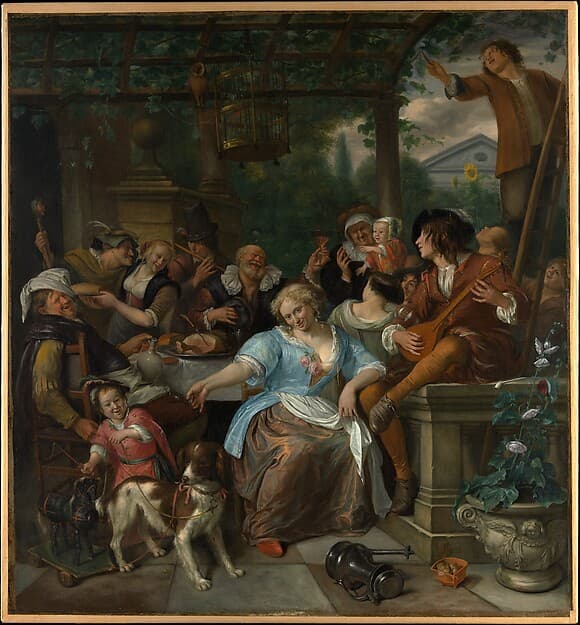 Merry Company on a Terrace, by Jan Steen
