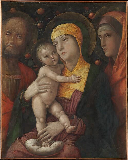 The Holy Family with Saint Mary Magdalen, by Andrea Mantegna