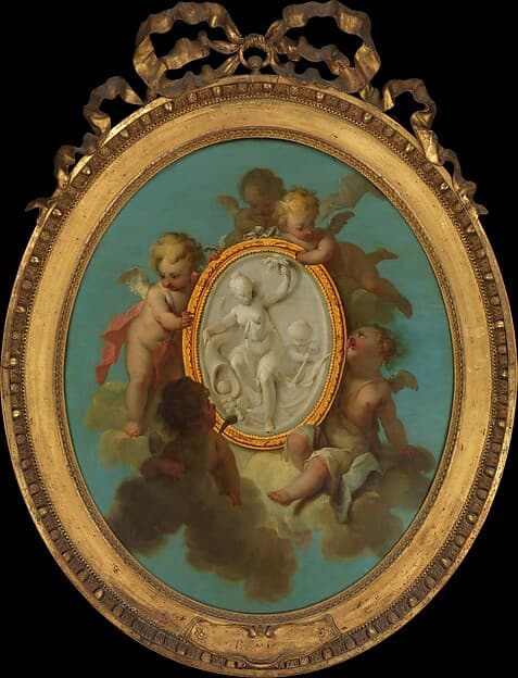 Putti with a Medallion, by Charles Dominique Joseph Eisen